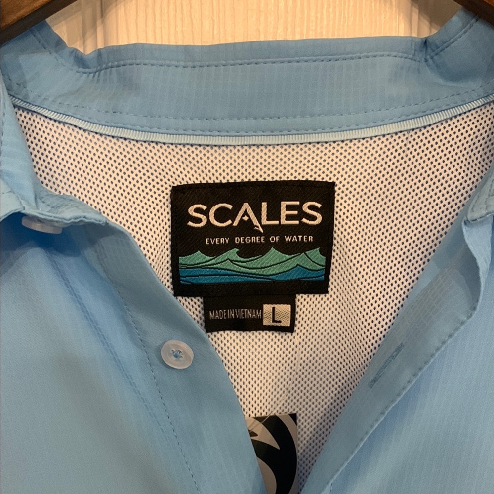 Scales Blue Button Down Shirt US AM Tour - Picture 4 of 7